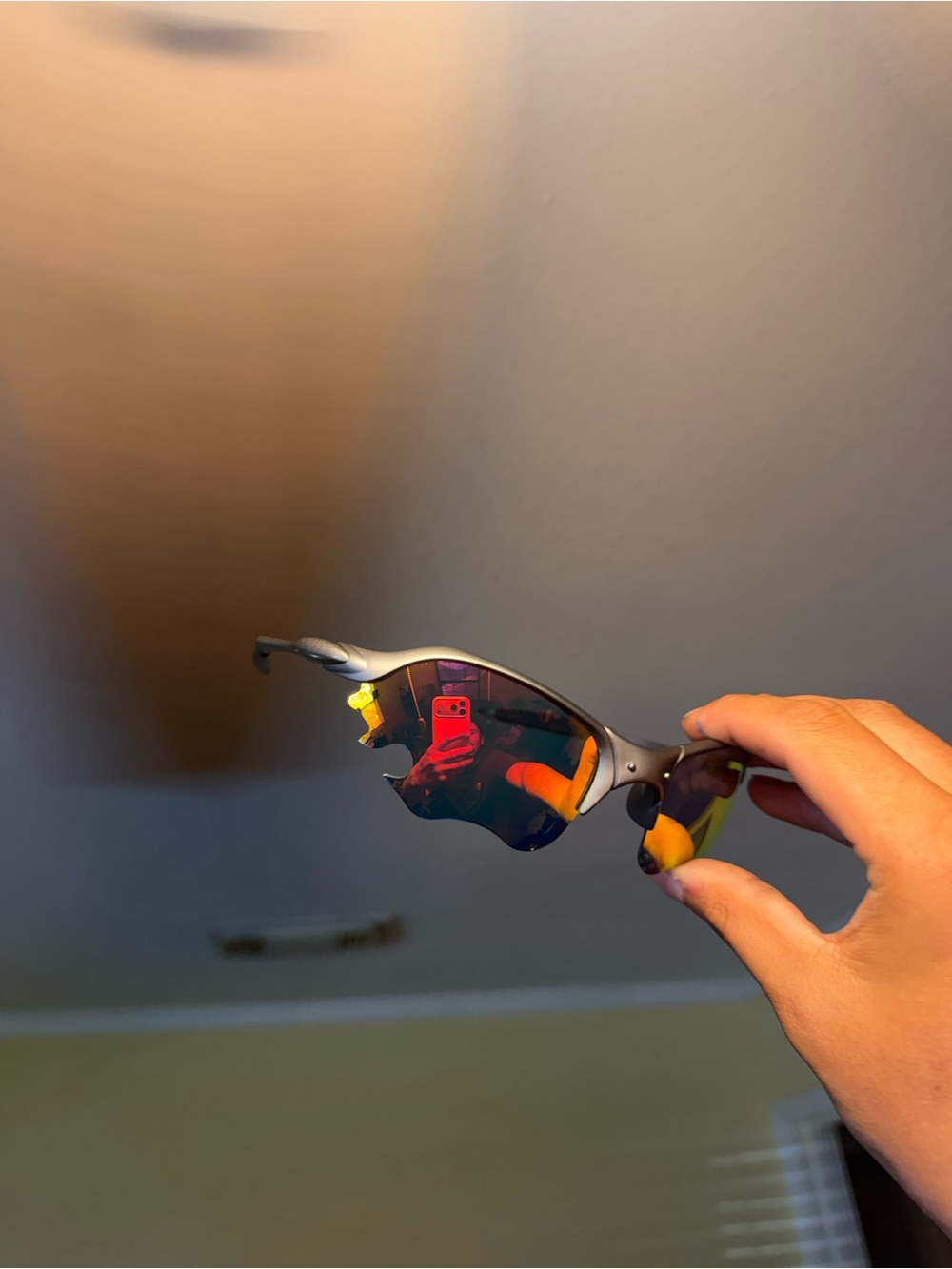 Men's Sport Sunglasses with Mirrored Amber Lenses Oakley Oakleys